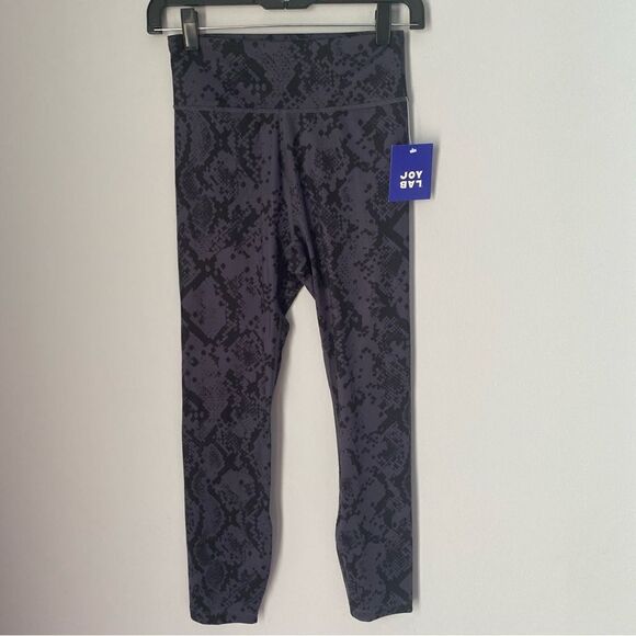 JoyLab Women’s High Rise Snakeskin Pattern Cropped Leggings - Picture 1 of 4